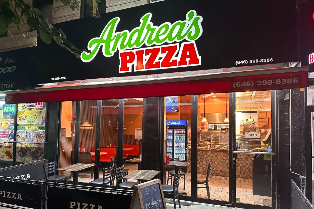 Andrea's Pizza shop exterior